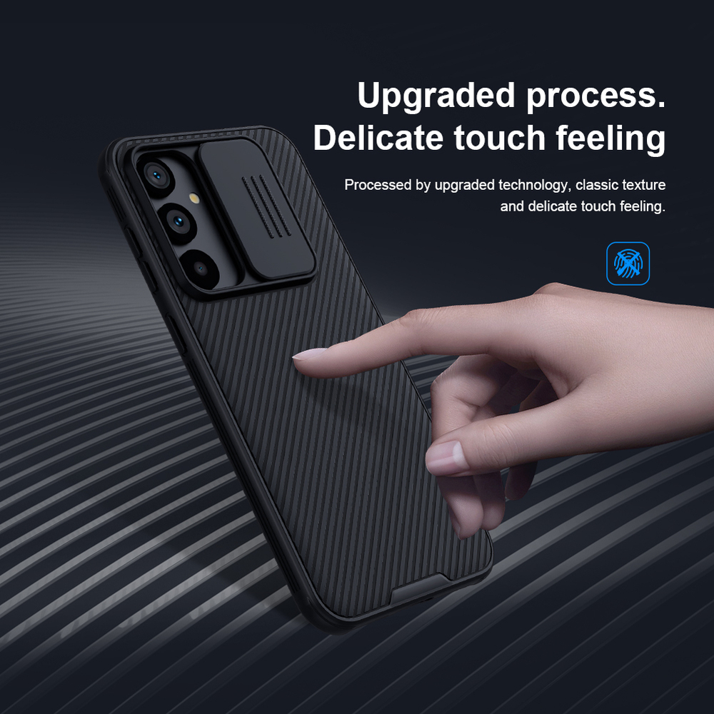 Чехол усиленный с защитной шторкой для камеры от Nillkin на Samsung Galaxy S23 FE, серия CamShield Pro Case