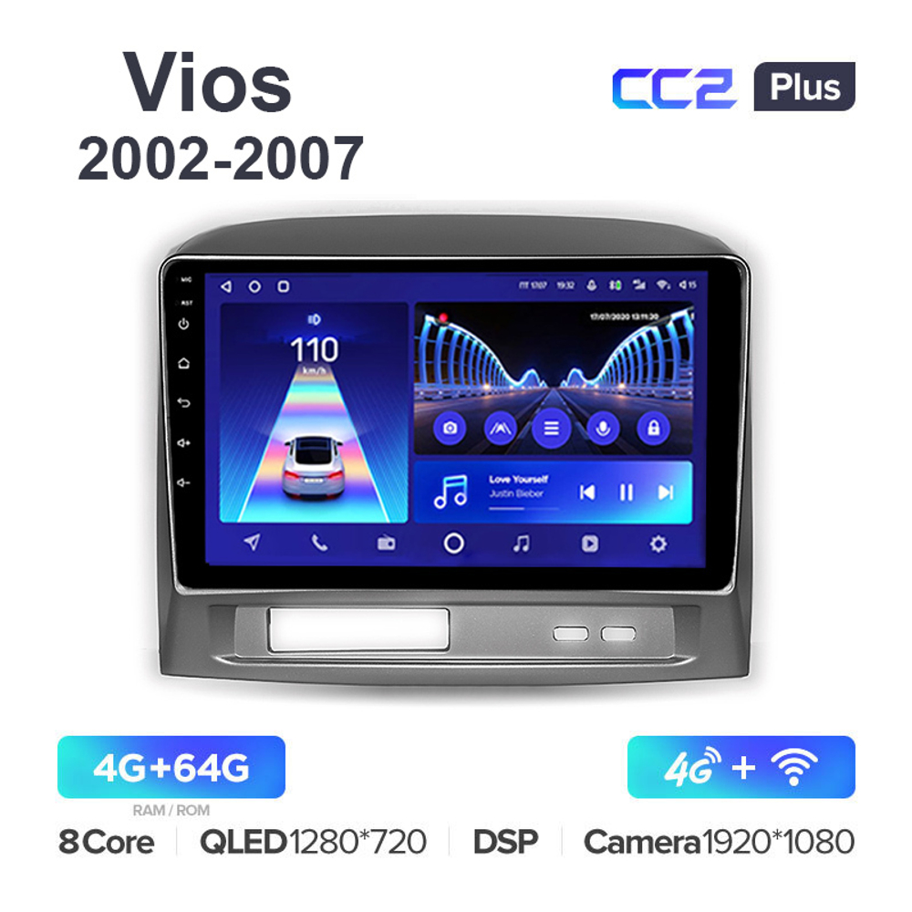 Teyes CC2 Plus 9"для Toyota Vios 2002-2007