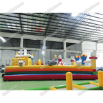 Надувной батут с крышей "Злой страшный серый волк"