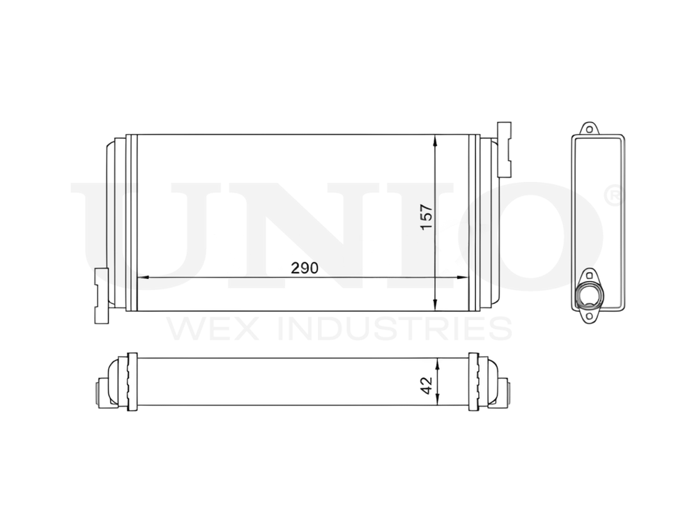 Радиатор отопителя UNIO RAD-20059