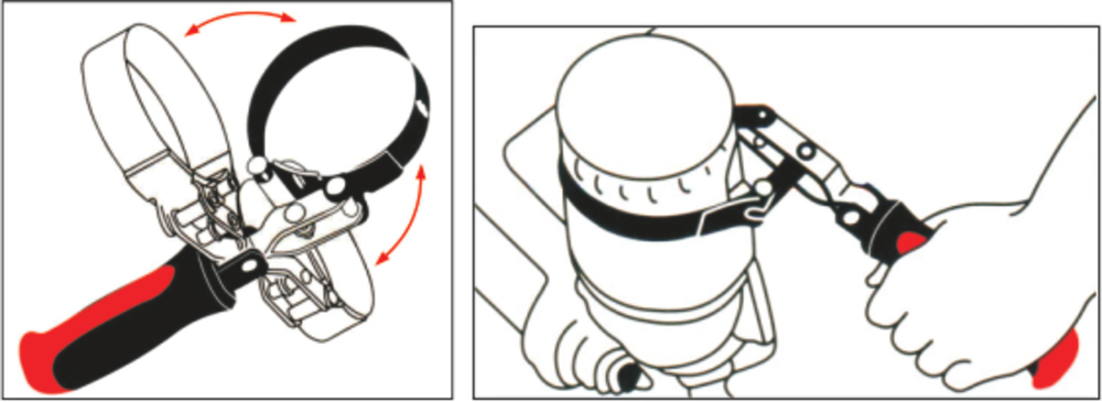 Съемник фильтров масляных 60-73мм поворотный усиленный JTC