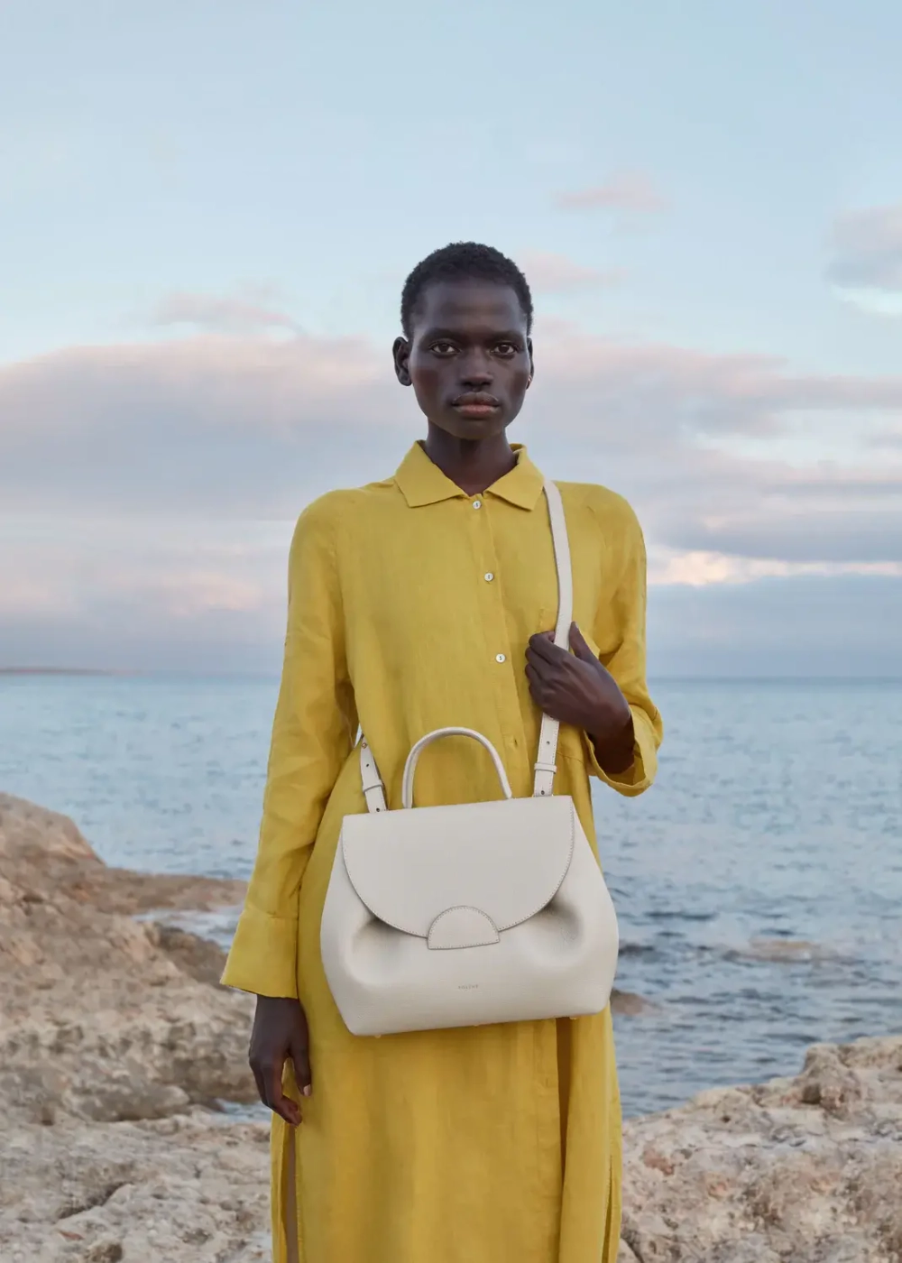 POLENE СУМКА NUMERO UN, ЦВЕТ МЕЛА