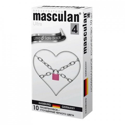 Презервативы Masculan ultra 4 ультрапрочные 10 шт. (Ultra Safe Black № 10)