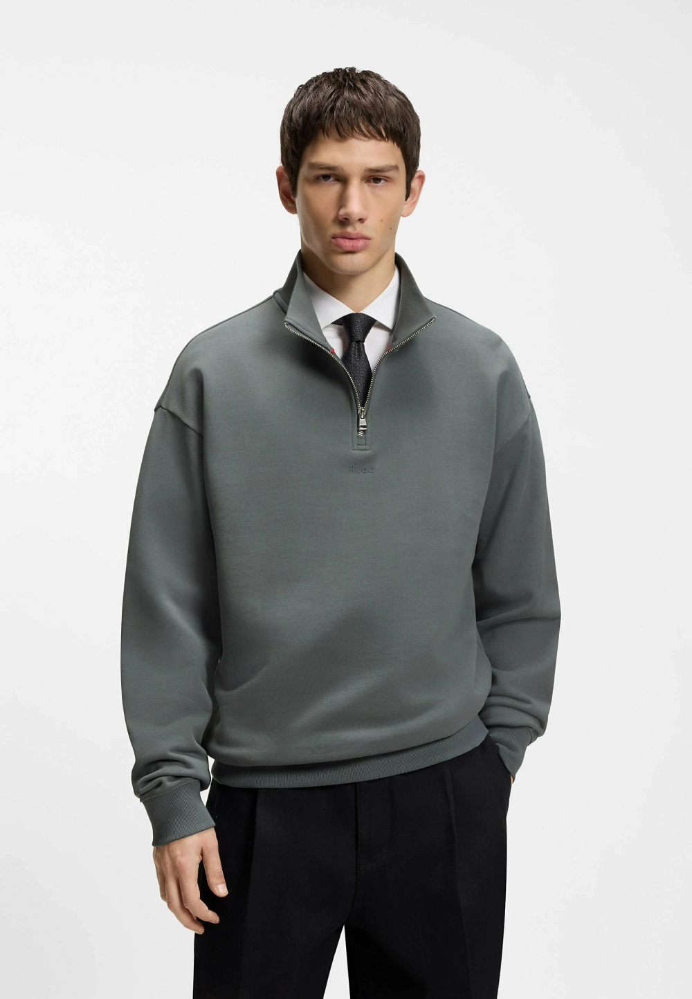 Свитшот на молнии Hugo DURTY - open grey twentysix