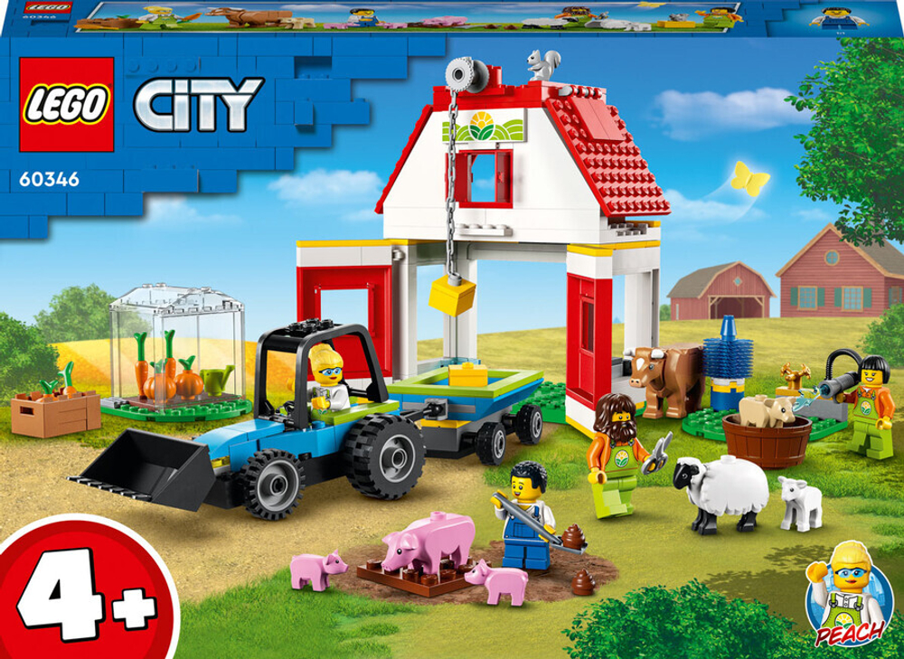 Конструктор LEGO City 60346 Ферма и амбар с животными
