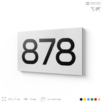 Номер на дверь 878, табличка на дверь для офиса, квартиры, кабинета, аудитории, склада, белая 120х70 мм, Айдентика Технолоджи