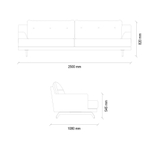 Диван трехместный ENZA HOME MILAN EH67868