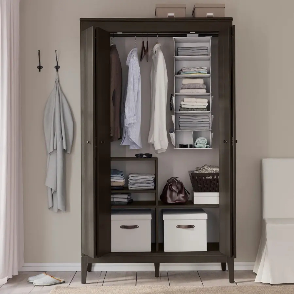 Комбинация для хранения - IDANÄS/IDANАS   IKEA/ ИДАНАС ИКЕА,180x59x211 см, коричневый/серый