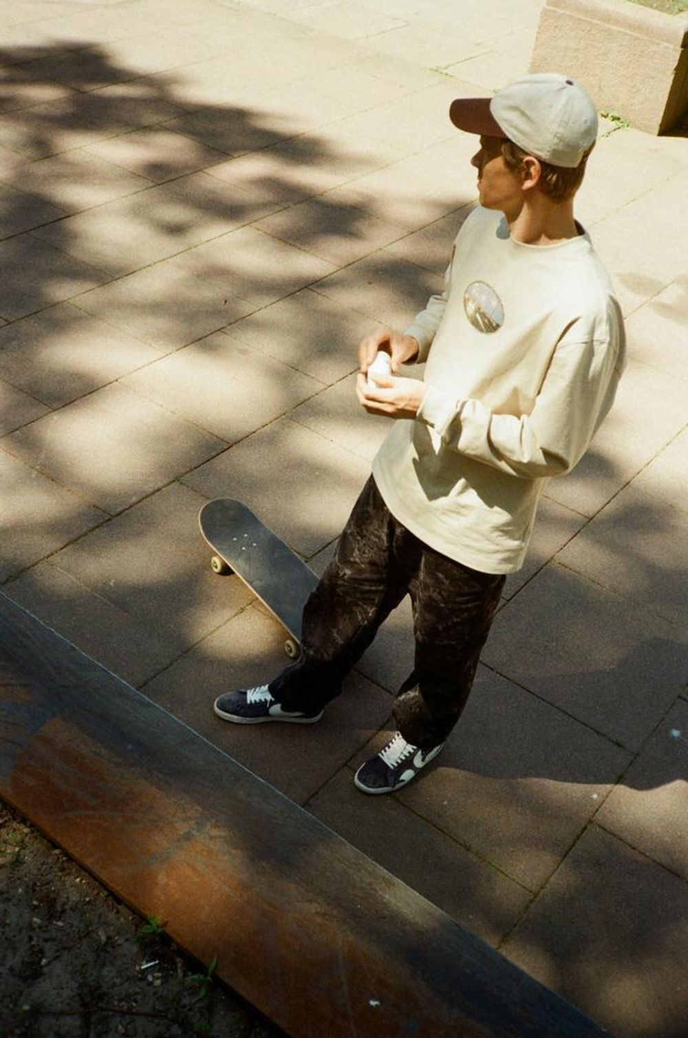 Брюки Magamaev Canvas tube tie dye черные