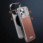 Арома-чехол для iPhone 16 Pro Max, алюминиевый и кожаный