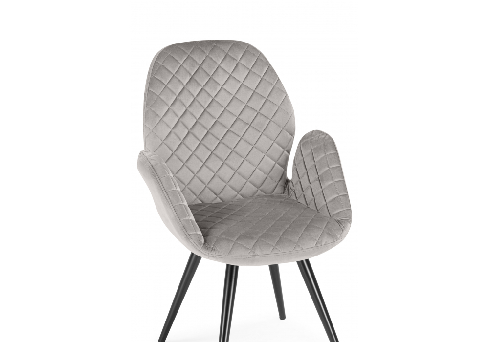 Кресло Woodville Муат поворотное confetti silver, черный