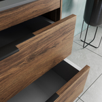 База под раковину Chiara 2D 800 подвесная, 2 выкатных ящика soft-close, С.Oak