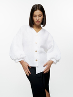 Linen shirt with wide cuffs