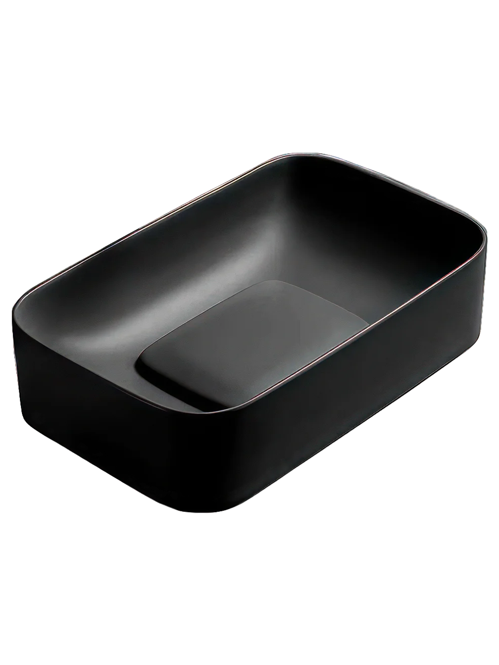 Раковина накладная (матовая черная) WeltWasser WW ELBACH 78575-70 MT-BL 705х350х150