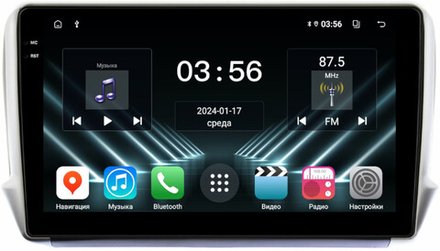 Магнитола для Peugeot 208 A9 2012-2019, 2008 A94 2013-2019 - FarCar DX3262M монитор 10.36" IPS на Android 13, 4+64Гб, CarPlay