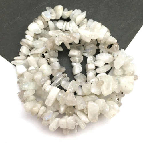 Лунный камень 5-8 мм, крошка бусин (нить)