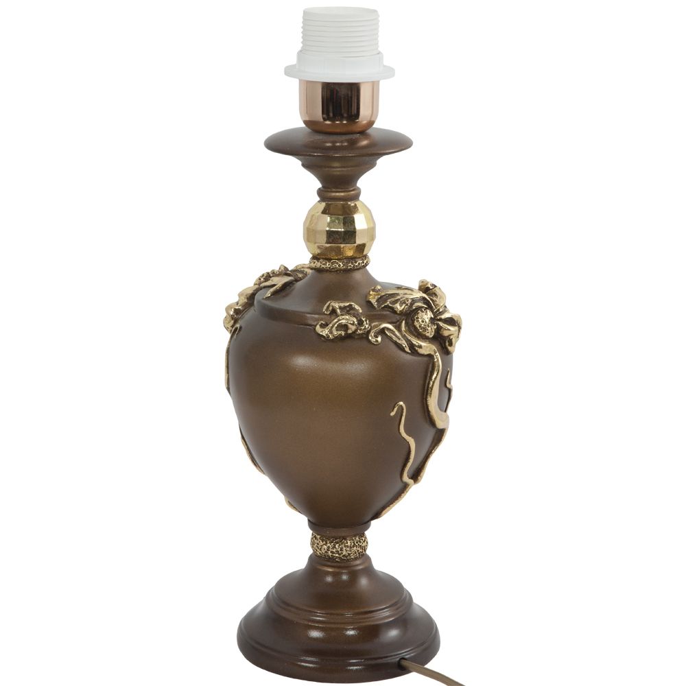 Настольная лампа Флер де Лис Бронза с абажуром Тюссо Vatican (Ватикан) Черный