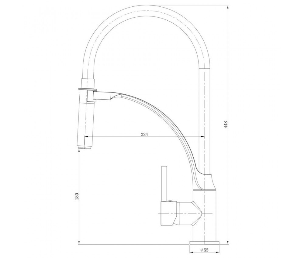 Смеситель LM6007C LEMARK SOUL  для кухни с гибким изливом