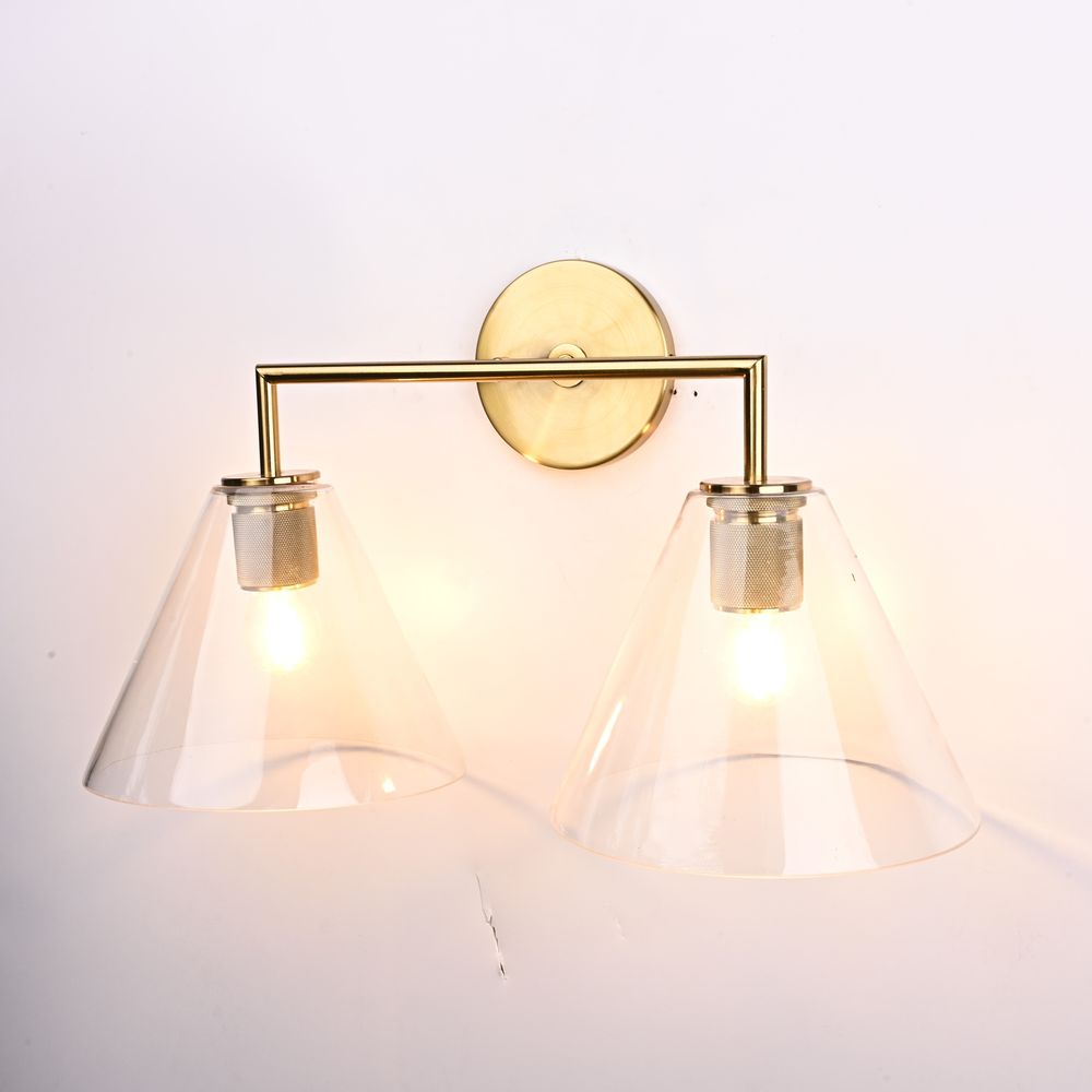 Бра Rh Utilitaire Funnel Shade Double Sconce Brass By Imperiumloft