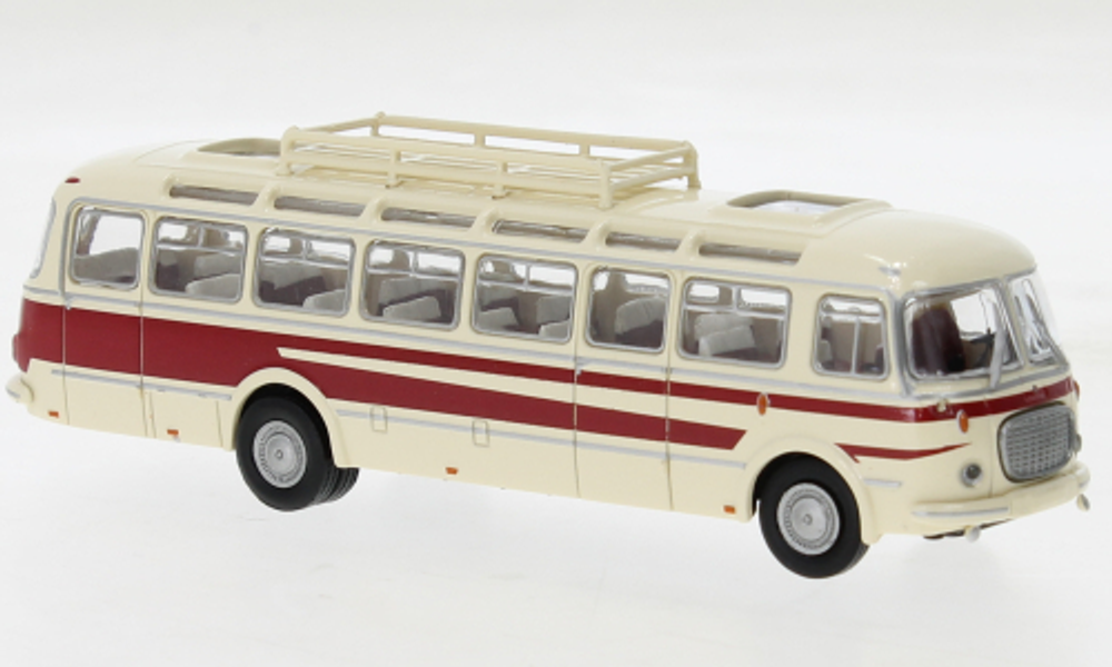 Автобус Skoda 706 RTO Lux, светло-бежевый/темно-красный, 1:87