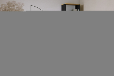 Стеллаж Салерно 1 (МДФ) 23006 Софт Черный агат Черный 0190 PE 49*36*190 см, Черный   Фиеста