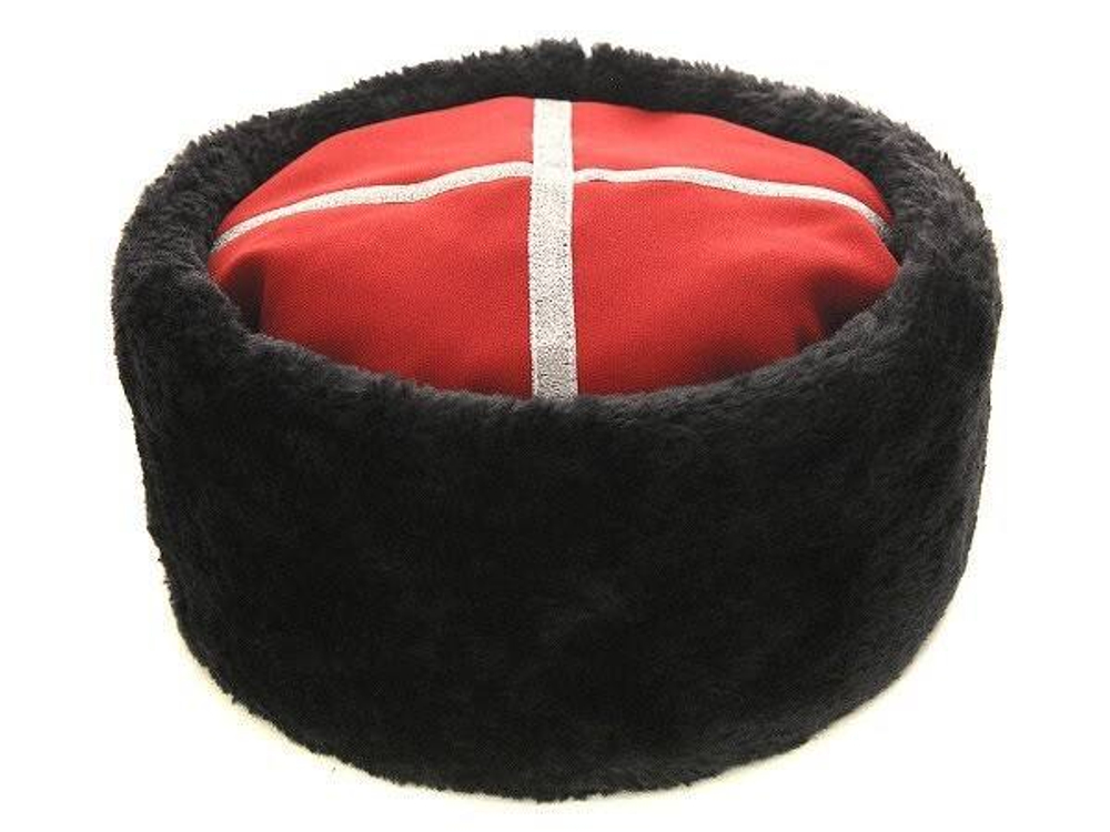 Шапка Кубанка иск. мех (красный верх)