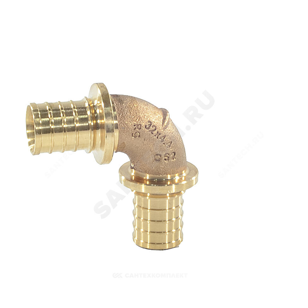 Угольник для PE-X труб аксиальный бронза Дн 16х90гр RAUTITAN PLATINUM RX Rehau 13777011001