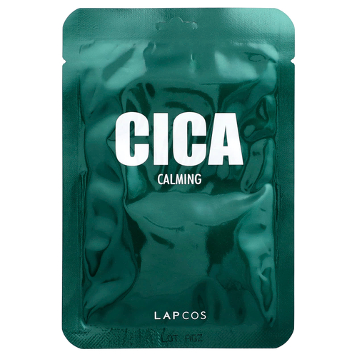 Lapcos, Cica успокаивающая тканевая маска, 1 шт., 30 мл (1,01 жидк. Унции)