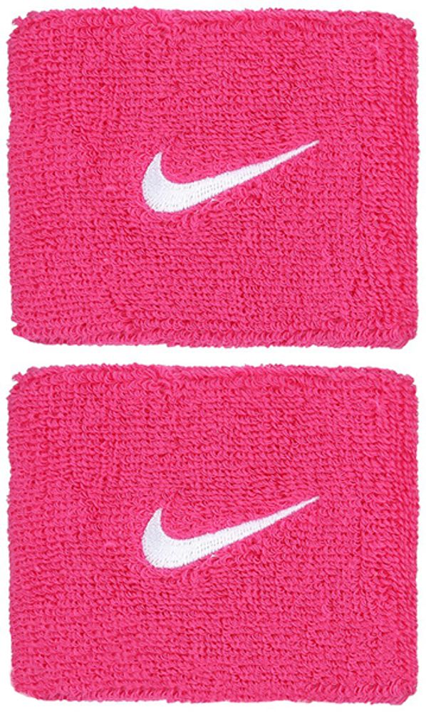 Напульсник теннисный Nike Swoosh Wristbands - vivid pink/white