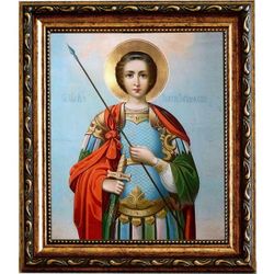 Георгий Победоносец великомученик. Икона на холсте.