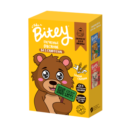 Bitey Печенье овсяное со вкусом «Злаки и сливки» 60г NEW