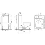 Унитаз компакт Abber Rechteck AC1210TMB Черный матовый с бачком и сиденьем Микролифт