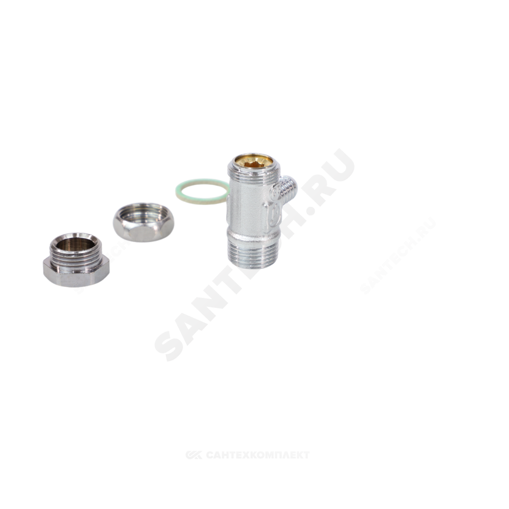 Кран шаровой латунь сливной R65D хром Ду 8 Ру42 НР/штуц 1/4" под ключ Giacomini R65DX011
