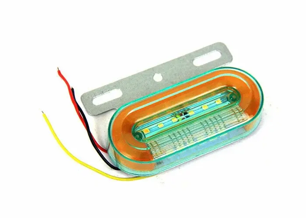 Фонарь габаритный 1310012 желтый универсальный с неоновым светом, с нижней белой подсвет (ТехАвтоСв)