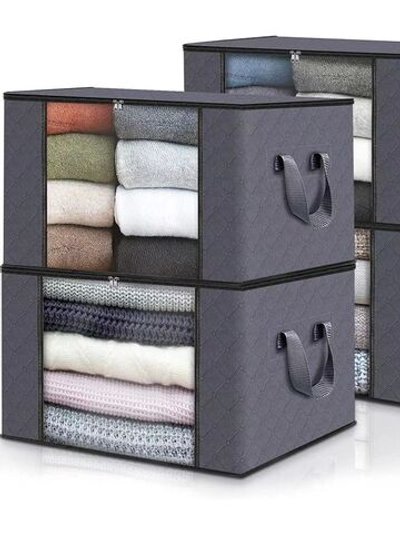 Короб 2 шт для хранения с крышкой на молнии 60х43х35см (201518408-2-xD07)