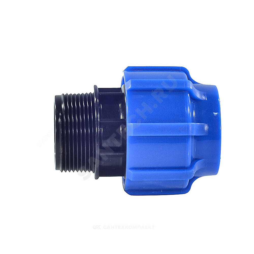 Муфта компрессионная ПЭ Дн 25х3/4" НР Ру16 ТПК-АКВА 50030025