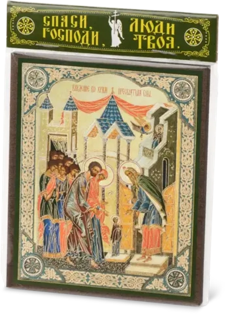 Икона БМ "Введение во храм", вид 2, 10х12 на МДФ-6