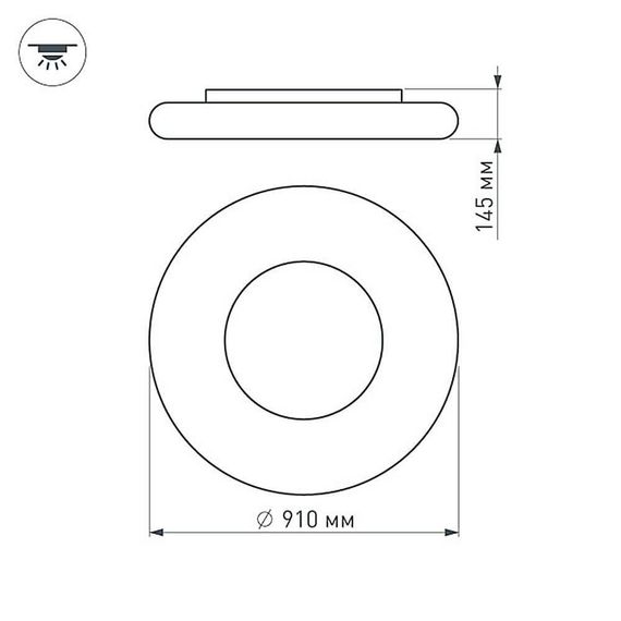 Потолочный светодиодный светильник Arlight Alt-Tor-BB910SW-120W Warm White 022751