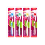 Зубная щетка средней жесткости MASSAGER с массажными щетинками (ассорти 4 цвета), LAIMA DENT, 609318