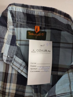 Рубашка Timberland хлопковая в клетку на 10 лет