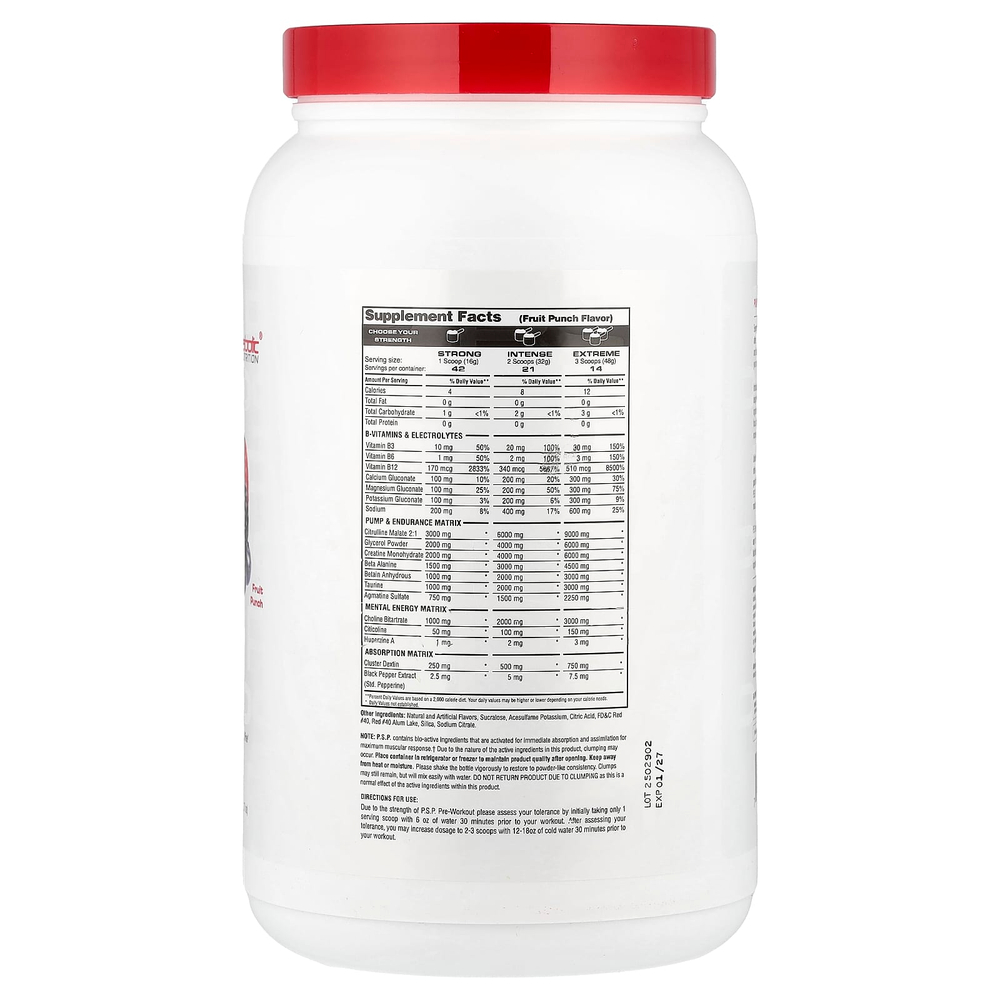 Metabolic Nutrition, PSP Physique, стимулятор перед тренировкой, фруктовый пунш, 672 г (23,7 унции)