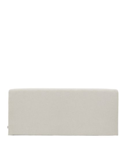 Изголовье Valma из жемчужного шенилла со съемным чехлом для кровати 180 x 200 см