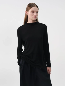 Лонгслив из кашемира черный OLA OLA