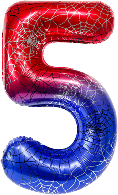 Цифра 5 "Героическая тема" (40''/102 см) Красный/Синий