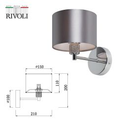 Бра светильник Rivoli   2081-401 настенный 1 х Е14 40 Вт классика