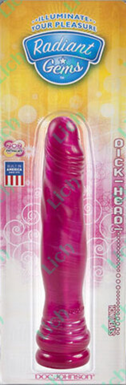 Фаллоимитатор цвета фуксии Dick Head, 18.5 см