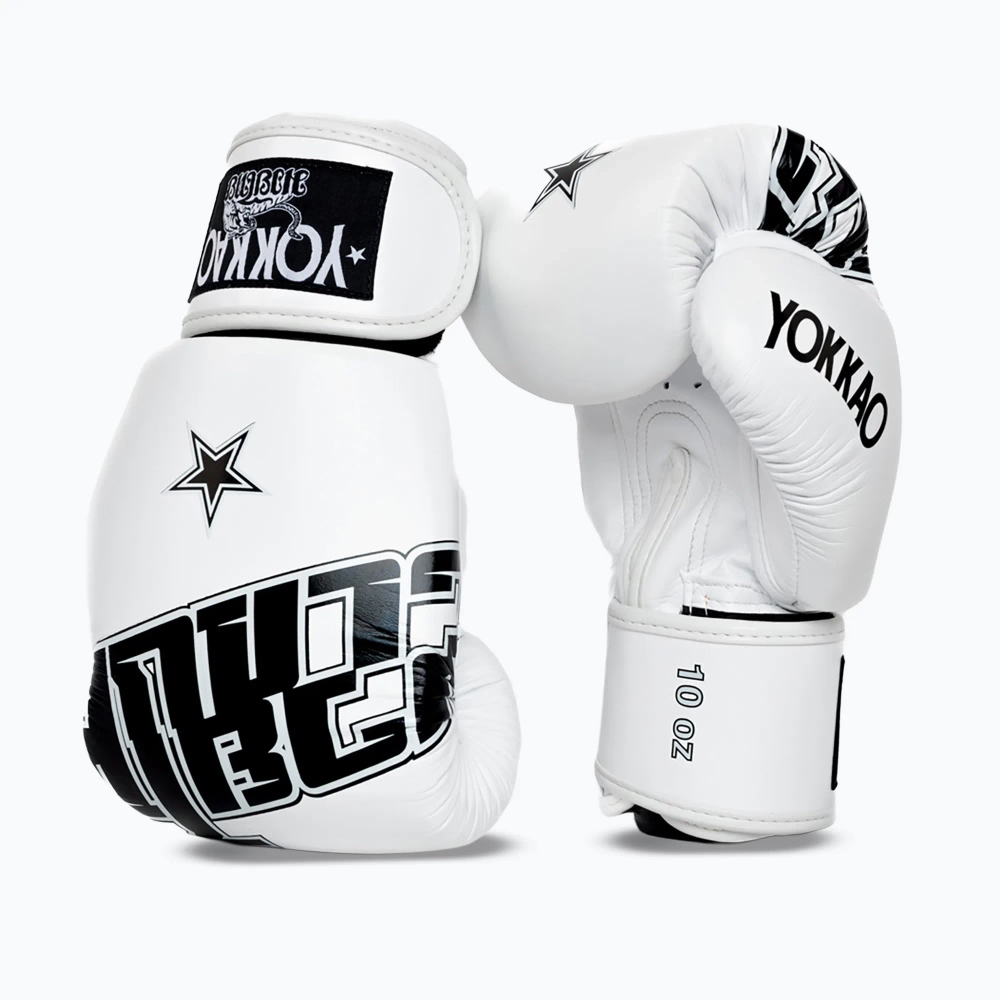 Боксёрские перчатки YOKKAO Lettering Boxing white