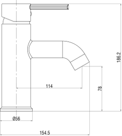 Смеситель для раковины DIWO Элиста DW-EL02CR хром