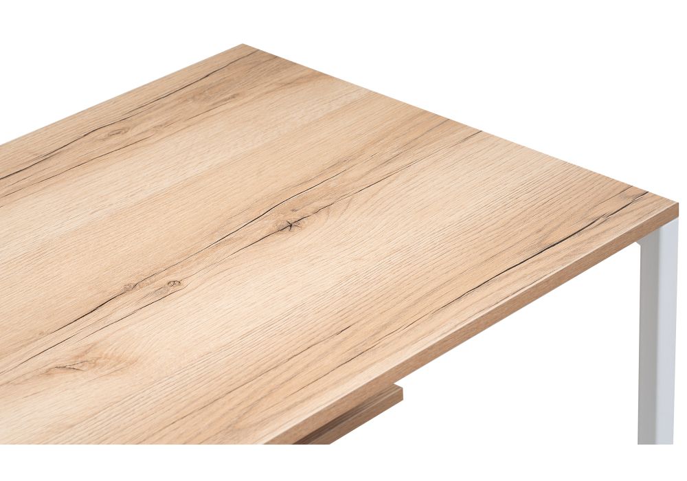 Письменный стол Клер Лофт 100х57х75 дуб делано светлый / матовый белый