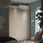 Раздвижные двери - IKEA HASVIK/ХАСВИК ИКЕА, 201х150 см, бежевый
